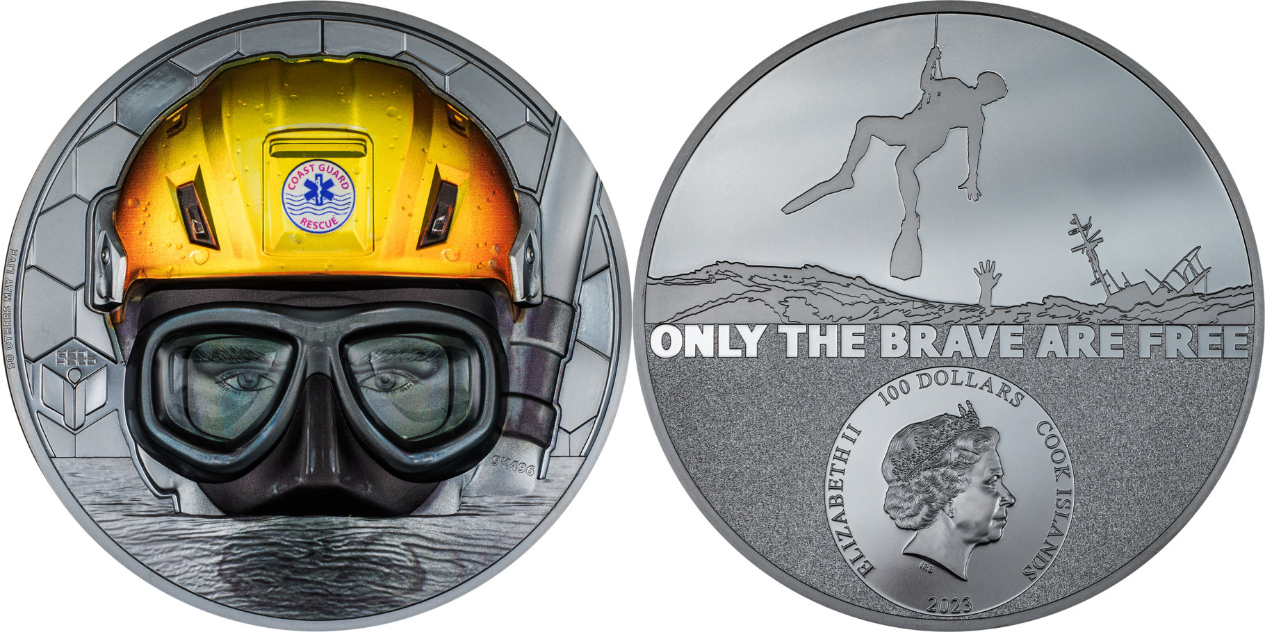 1 kg Silver COAST GUARD Real Heroes Coin 2023 Cook Islands main image 1