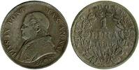 Vatican Argent 1 Lire 1 Lire Pie IX Buste Petit Vatican Argent -