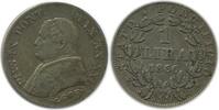 Vatican Argent 1 Lire 1 Lire Pie IX Buste Petit Vatican Argent -