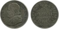 Vatican Argent 1 Lire 1 Lire Pie IX Buste Large Vatican Argent -