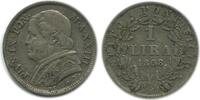Vatican Argent 1 Lire 1 Lire Pie IX Buste Large Vatican Argent -
