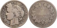 2 Francs 2 Francs Cérès Sans Légende Gouvernement de Défense Nationale -