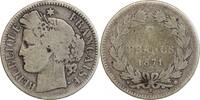 2 Francs 2 Francs Cérès Sans Légende Gouvernement de Défense Nationale -
