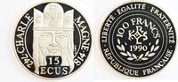 France 15 Ecus/100 Francs 15 Ecus / 100 Francs Charlemagne -
