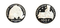 France 15 Ecus/100 Francs 15 Ecus / 100 Francs Descartes -