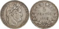 France 5 Francs 5 Francs Louis-Philippe Ier Tête Laurée Le I plus éloigné - Tranche en Relief -