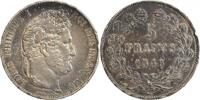 France 5 Francs 5 Francs Louis-Philippe Ier Tête Laurée Le I plus éloigné - Tranche en Relief -