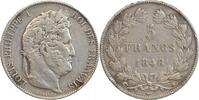 France 5 Francs 5 Francs Louis-Philippe Ier Tête Laurée Le I plus éloigné - Tranche en Relief -