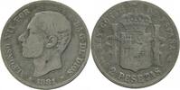 Espagne Argent 2 Pesetas 2 Pesetas Alphonse XII Espagne Argent -