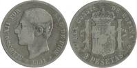 Espagne Argent 2 Pesetas 2 Pesetas Alphonse XII - Espagne Argent -