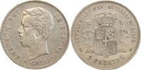 Espagne Argent 5 Pesetas 5 Pesetas Amadeo Ier Espagne Argent -