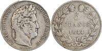 France 5 Francs 5 Francs Louis-Philippe Ier Tête Laurée Le I plus éloigné - Tranche en Relief -
