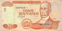 Bolivie 20 Bolivianos 20 Bolivianos Bolivie (2011) -