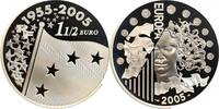 France 1 Euro 1/2 1 1/2 Euro Europa 2005 - Cinquantenaire du Drapeau Européen -