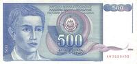 Yougoslavie 500 Dinara 500 Dinara Yougoslavie 01.03.1990 -