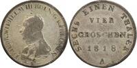 Allemagne Argent - Prusse 4 Groschen 4 Groschen Frederic Guillaume III - Allemagne Prusse Argent -