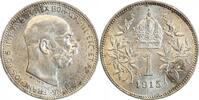 Autriche Argent 1 Couronne 1 Couronne Francois Joseph Ier Tête Nue - Autriche Argent -