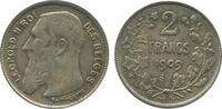 Belgique Argent 2 Francs 2 Francs Leopold II Légende Française - Belgique Argent -