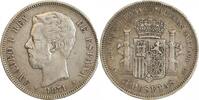Espagne Argent 5 Pesetas 5 Pesetas Amadeo Ier Espagne Argent -