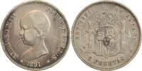 Espagne Argent 5 Pesetas 5 Pesetas Alphonse XIII 1er type Espagne Argent -