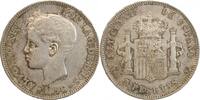 Espagne Argent 5 Pesetas 5 Pesetas Alphonse XIII 3ème type Espagne Argent -