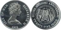 Ile de Man Argent 25 Pence 25 Pence Elisabeth II - Ile de Man Argent -