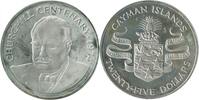 Iles Caymans Argent 25 Dollars 25 Dollars Churchill - Iles Caymans Argent -