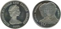 Iles Turks et Caïcos Argent 10 Couronnes 10 Couronnes Elisabeth II Iles Turks et Caïcos Argent -