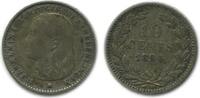 Pays - Bas Argent 10 Cents 10 Cents Wilhelmine Tête Jeune Pays - Bas Argent -
