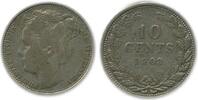 Pays - Bas Argent 10 Cents 10 Cents Wilhelmine Grosse Tête Pays - Bas Argent -