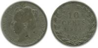 Pays - Bas Argent 10 Cents 10 Cents Wilhelmine Petite Tête Modifiée Pays - Bas Argent -