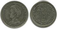 Pays - Bas Argent 10 Cents 10 Cents Wilhelmine Petit Buste Pays - Bas Argent -