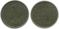 Pays - Bas Argent 10 Cents 10 Cents Wilhelmine Petit Buste Pays - Bas Argent -