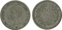 Pays - Bas Argent 10 Cents 10 Cents Wilhelmine Petit Buste Pays - Bas Argent -
