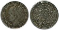 Pays - Bas Argent 10 Cents 10 Cents Wilhelmine Tête Agée Pays - Bas Argent -