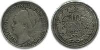 Pays - Bas Argent 10 Cents 10 Cents Wilhelmine Tête Agée Pays - Bas Argent -