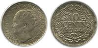 Pays - Bas Argent 10 Cents 10 Cents Wilhelmine Tête Agée Pays - Bas Argent -
