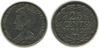 Pays - Bas Argent 25 Cents 25 Cents Wilhelmine Petit Buste Pays - Bas Argent -