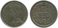 Pays - Bas Argent 25 Cents 25 Cents Wilhelmine Petit Buste Pays - Bas Argent -
