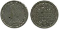 Pays - Bas Argent 25 Cents 25 Cents Wilhelmine Petit Buste Pays - Bas Argent -