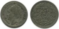 Pays - Bas Argent 25 Cents 25 Cents Wilhelmine Tête Agée Pays - Bas Argent -