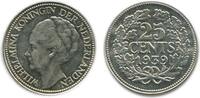 Pays - Bas Argent 25 Cents 25 Cents Wilhelmine Tête Agée Pays - Bas Argent -