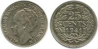 Pays - Bas Argent 25 Cents 25 Cents Wilhelmine Tête Agée Pays - Bas Argent -