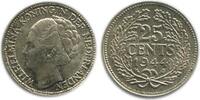 Pays - Bas Argent 25 Cents 25 Cents Wilhelmine Tête Agée Pays - Bas Argent -