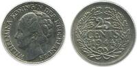 Pays - Bas Argent 25 Cents 25 Cents Wilhelmine Tête Agée Pays - Bas Argent -