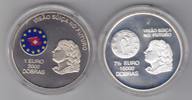 St.Thomas+ Principe 2000 Dobras CuNi + 15.000 Dobras Ag im orig. Karton proof -