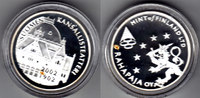 Finnland Kursmünzensatz # Medaille Ag Kursmünzensatz in Originalbox + Zertifikat