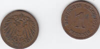 Deutschland 1 Pfennig Lot 100 Stück -