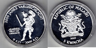 Malawi 5 Kwacha 2009 Varusschlacht Kupfer versilbert proof