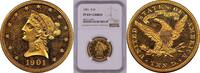 $10 1901 USA 1901 $10 PR63+CAM NGC